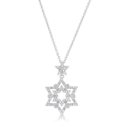 Avera Stella 0.3ct Cubic Zirconia Star Drop Necklace