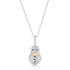 .35 ct CZ Two-Tone Snowman Pave Holiday Pendant