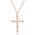 Dainty Art Deco Plated CZ Cross Pendant