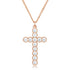 Micro Beaded Plated CZ Cross Pendant