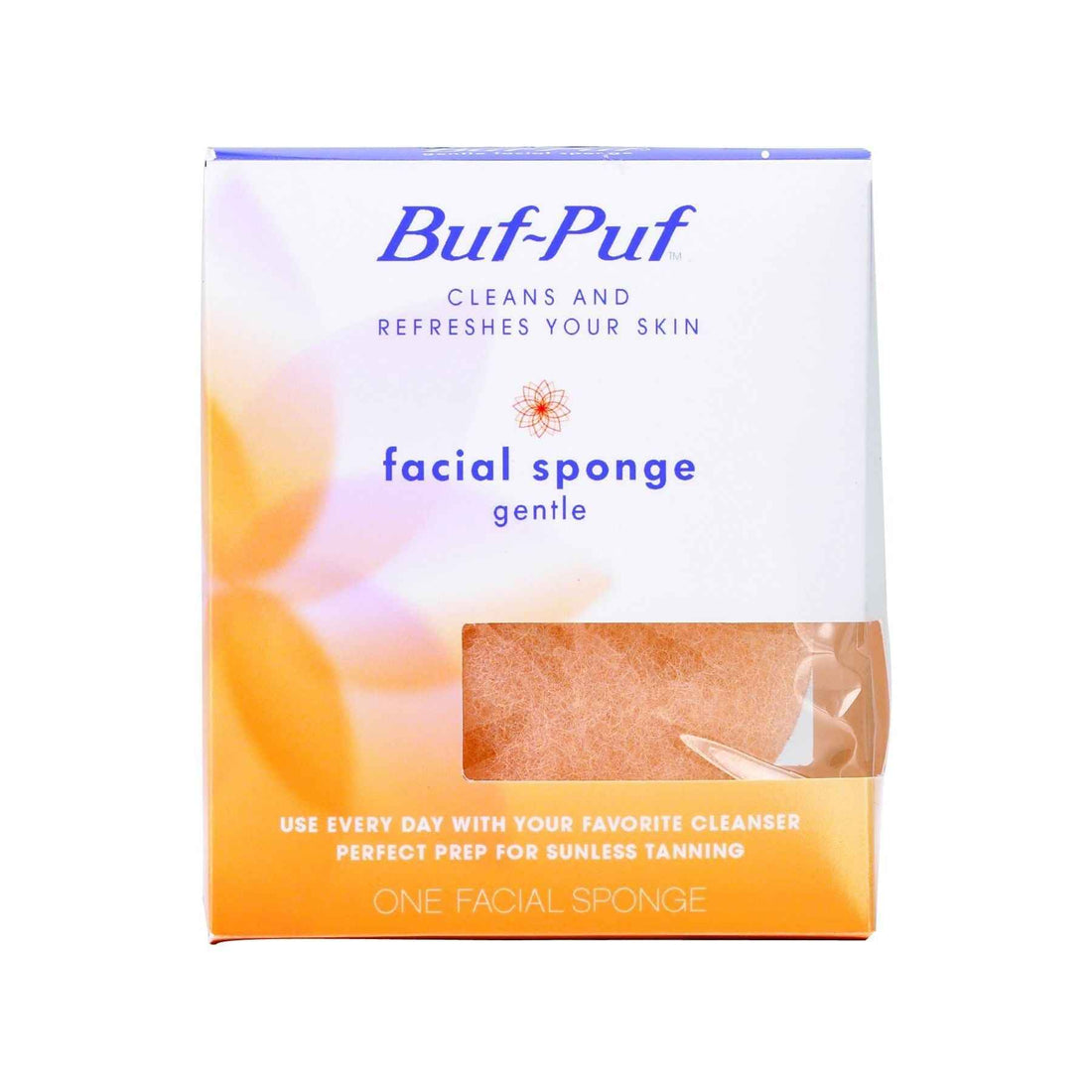 Buf-Puf Gentle Facial Sponge, Daily Deep Cleansing &amp; Exfoliating Sponge for Normal to Dry Skin, 1 Count