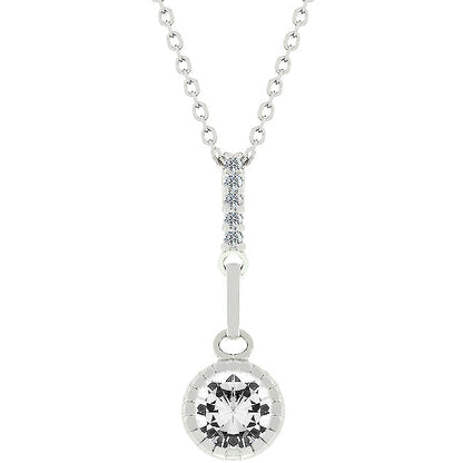 Avera Minimalist Teardrop Pendant Necklace in Sterling Silver