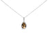 10K Yellow Gold Plated Sterling Silver Mixed Color Diamond Accent Pear Halo Pendant Necklace  DestGlow