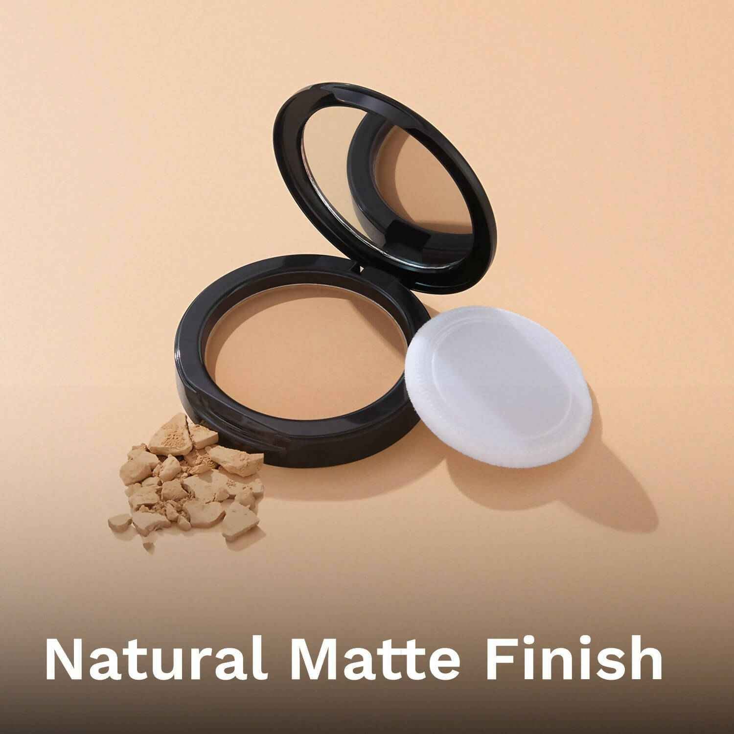 Pilgrim Matte Finish Compact Powder With SPF 25 - Almond-20