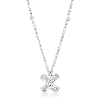 Avera Timeless Pave Necklace In Sterling Silver