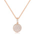 Necklace with CZ Disk Pendant
