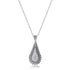 .37 Ct Tear Drop Pendant Necklace with CZ