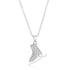 Delicate .4Ct Plated Ice Skate Pendant by Avera Group