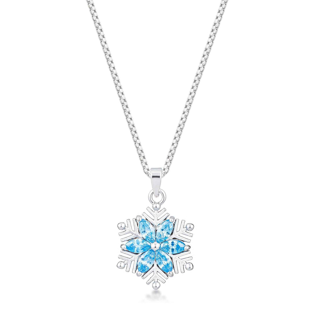 Brilliant Marquise Snowflake Pendant