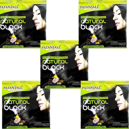 Patanjali Kesh Kanti Hair Colour (Cream &amp; Developer) - Natural Black
