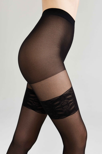 Fantasy Tights Conte Patricia - Imitation of Lace Stockings