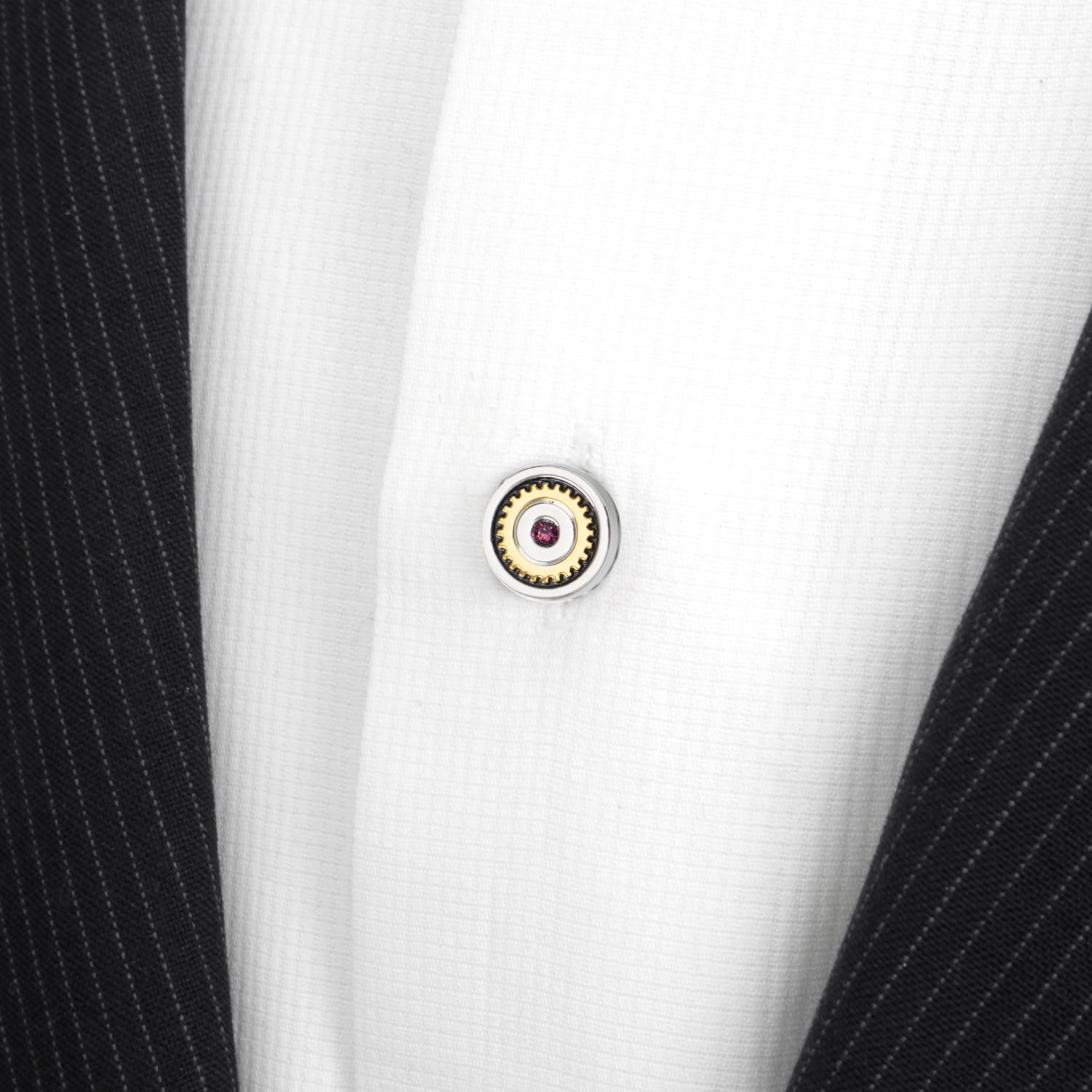 Gear Amethyst Stone 5-Studs by Cufflinks.com