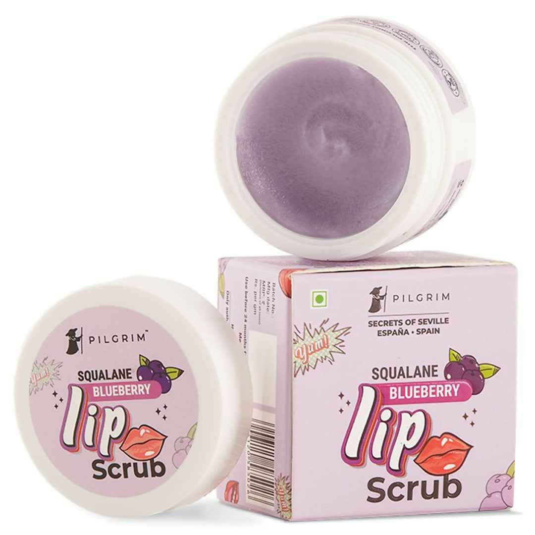 Pilgrim Spanish Lip Scrub (Blueberry) For Dark Lips, Gentle Exfoliation, Hydrated, Smooth &amp; Soft Lips