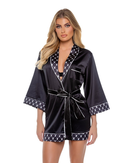 Playboy Bunny Smoke Lounge Robe by Rave Fix
