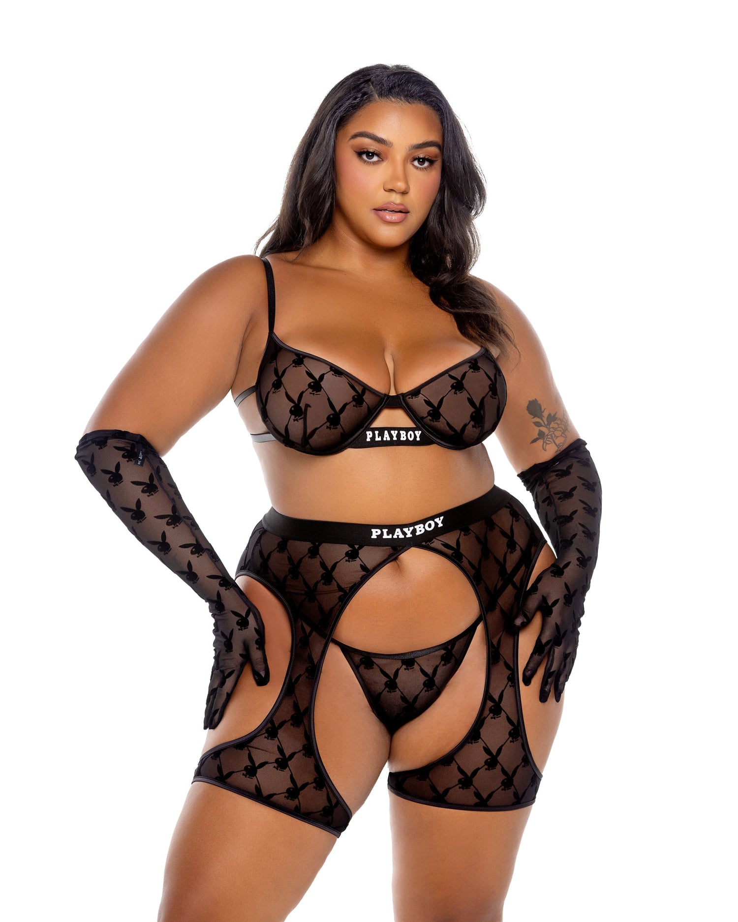 Playboy Flocked Bunny Chaps 