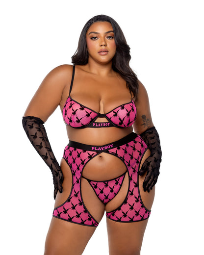 Playboy Flocked Bunny Chaps 