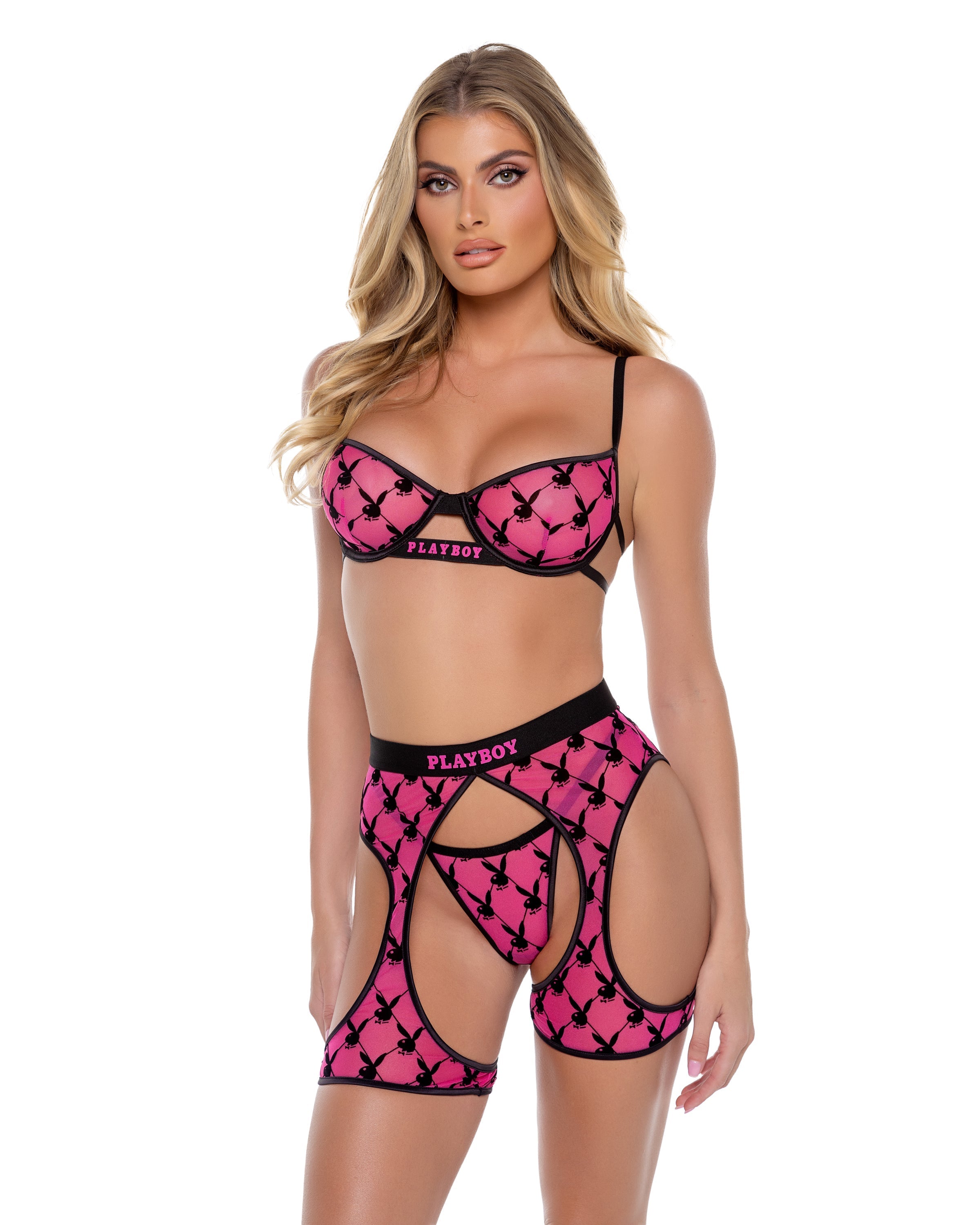 Playboy Flocked Bunny Chaps 