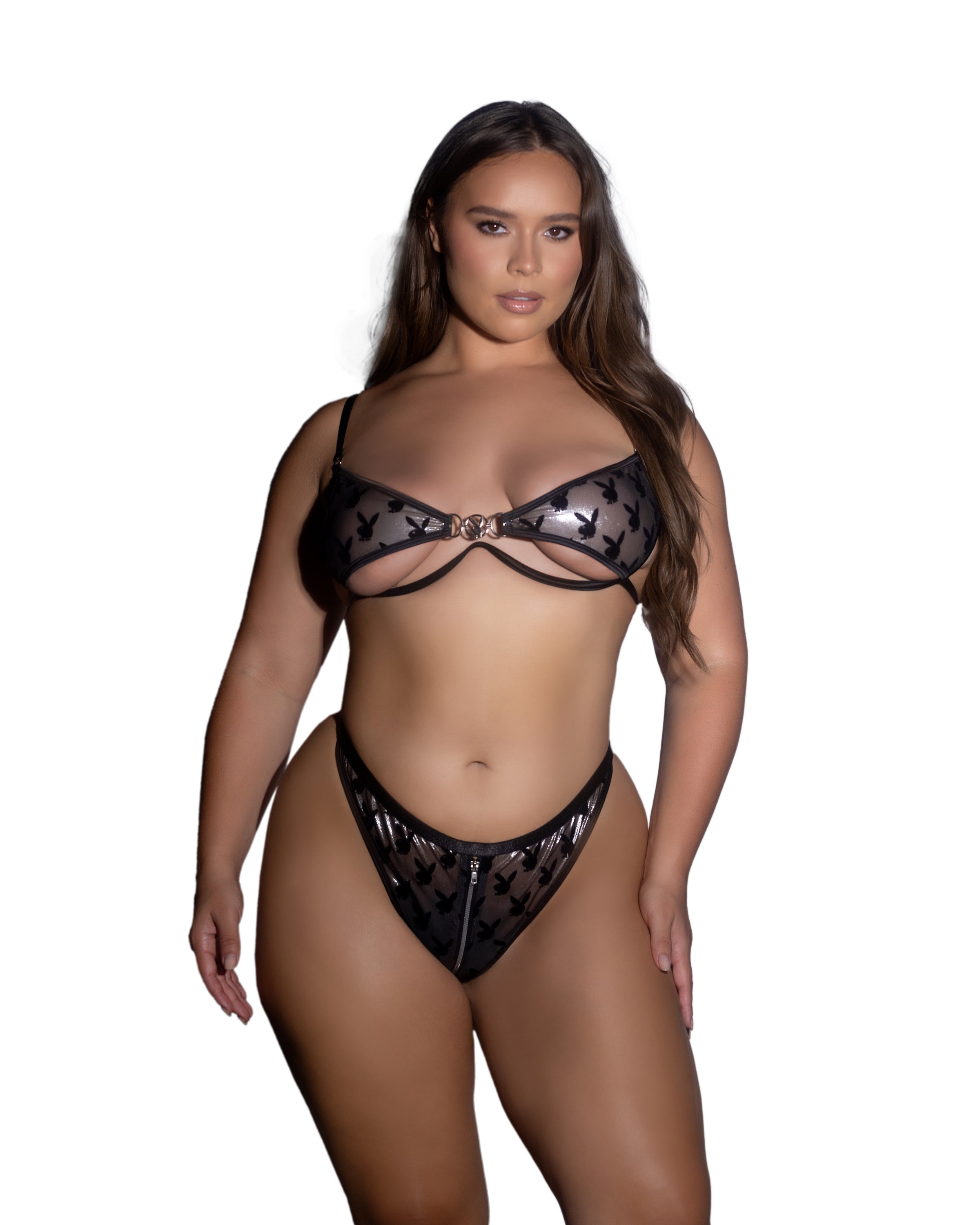 Playboy shimmer bunny 2pc set by Rave Fix