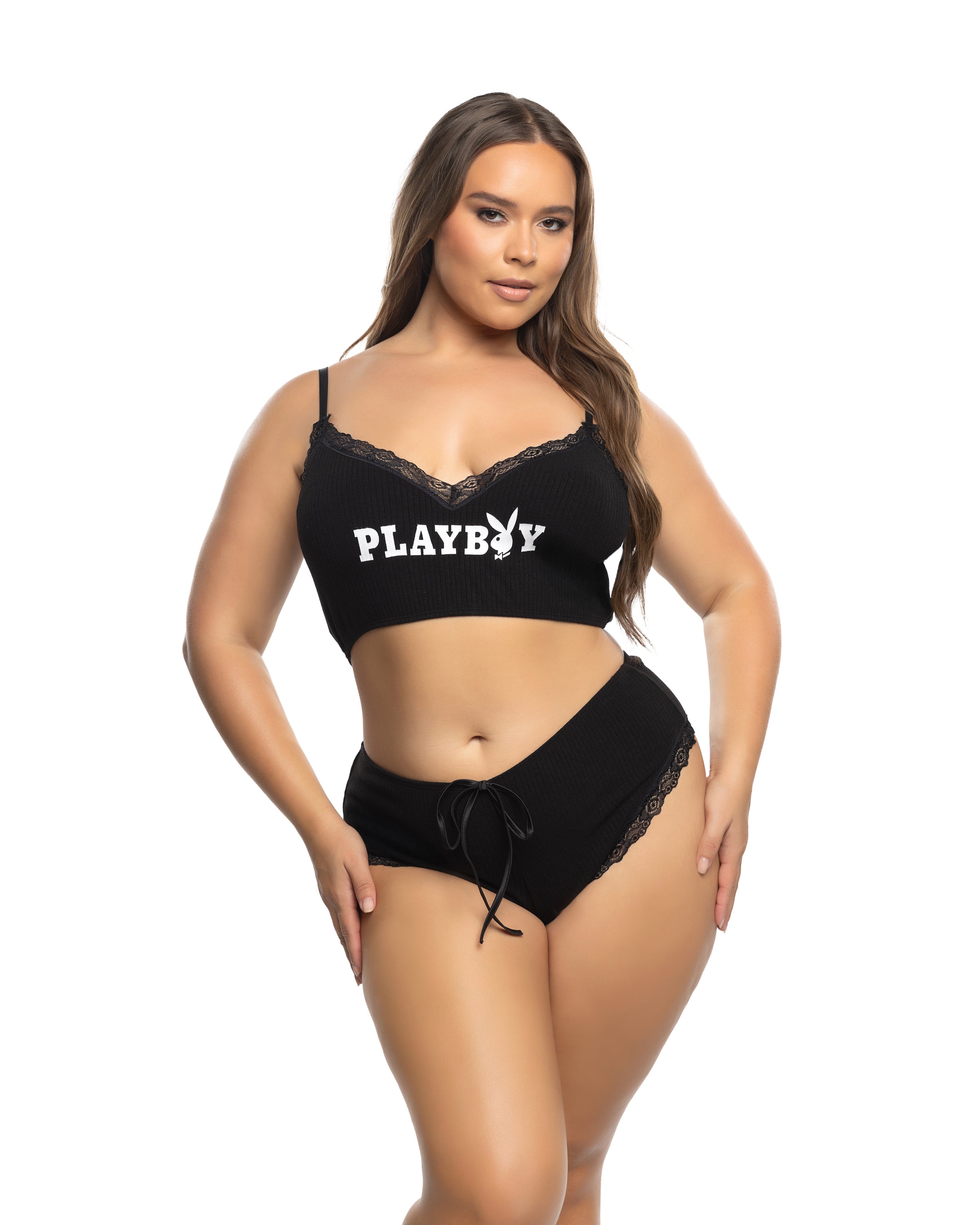 Playboy Comfy Bunny 2pc Cropped Cami Set by Rave Fix