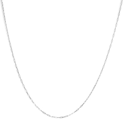 Unisex Solid 14K Yellow Gold 1.5mm Paperclip Chain Necklace - 18 Inches by Bids.com