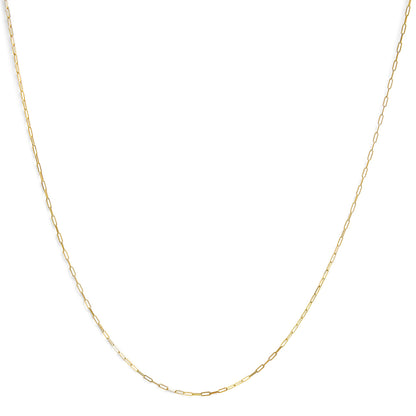Unisex Solid 14K Yellow Gold 1.5mm Paperclip Chain Necklace - 18 Inches by Bids.com