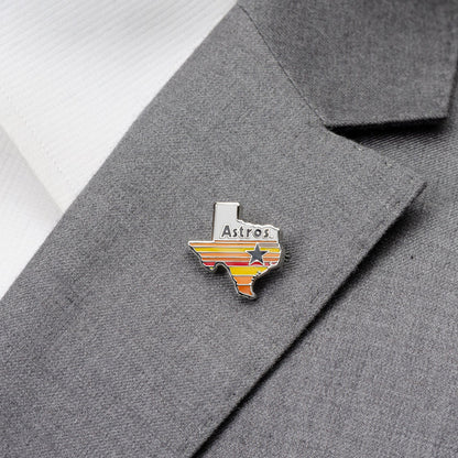 MLB Houston Astros Tequila Sunrise Lapel Pin by Cufflinks.com