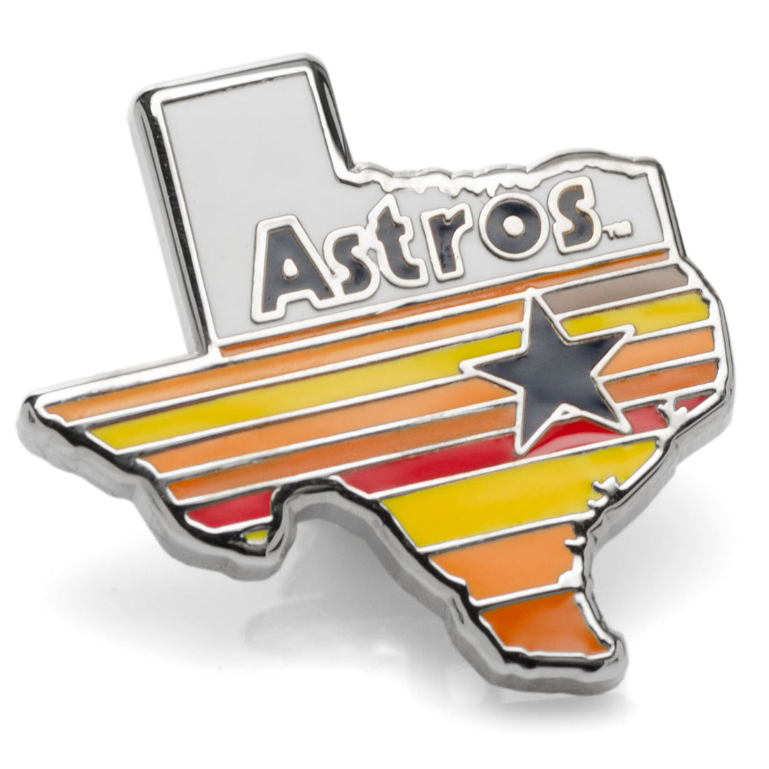 MLB Houston Astros Tequila Sunrise Lapel Pin by Cufflinks.com