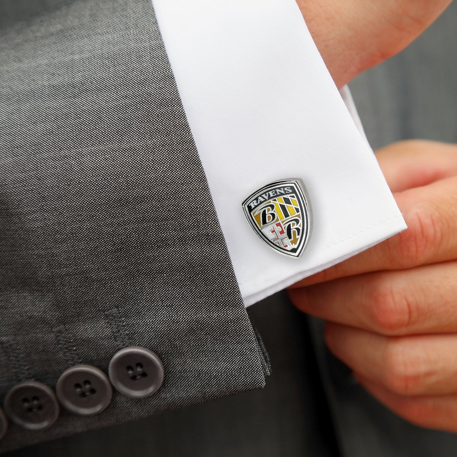 NFL Baltimore Ravens Shield Cufflinks by Cufflinks.com
