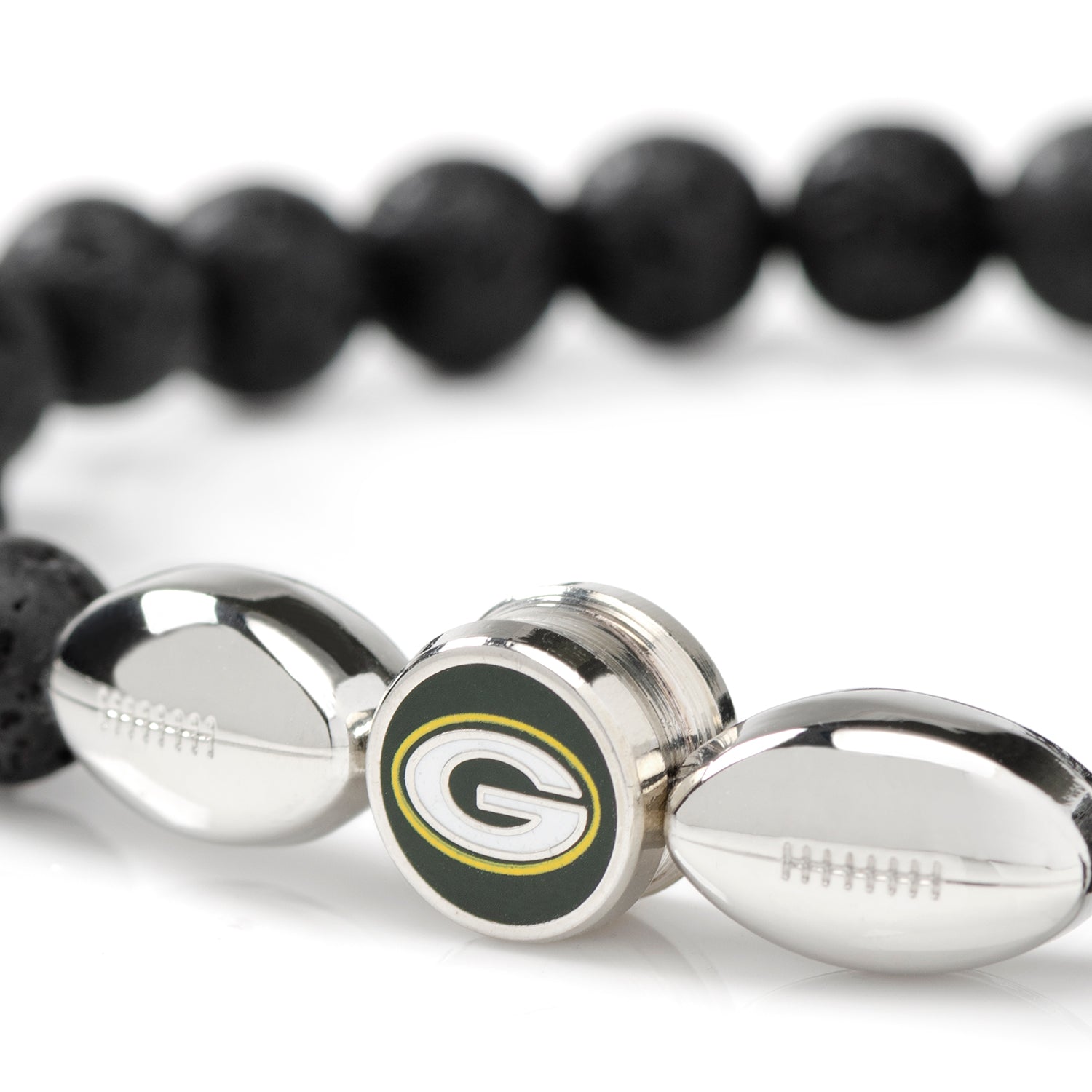 NFL Green Bay Packers Beaded Bracelet by Cufflinks.com