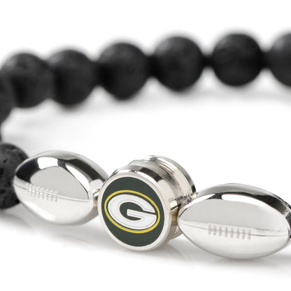 NFL Green Bay Packers Beaded Bracelet by Cufflinks.com