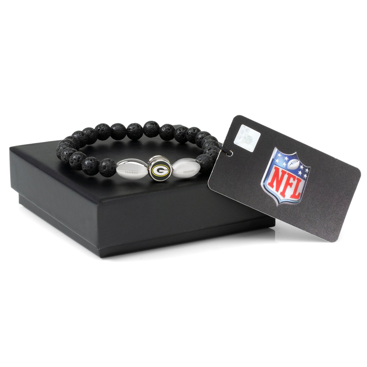 NFL Green Bay Packers Beaded Bracelet by Cufflinks.com