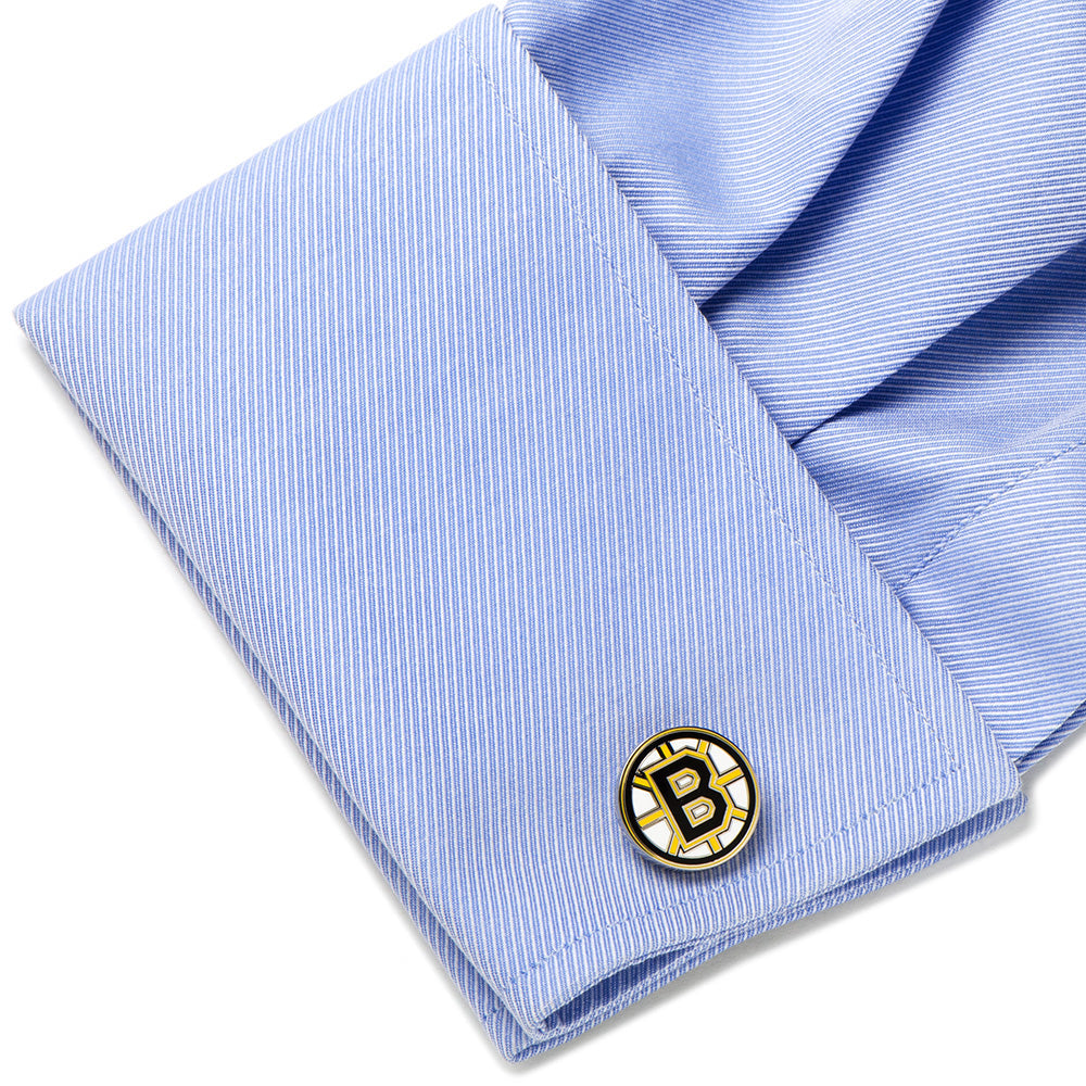 NHL Boston Bruins Cufflinks &amp; Tie Clip Gift Set