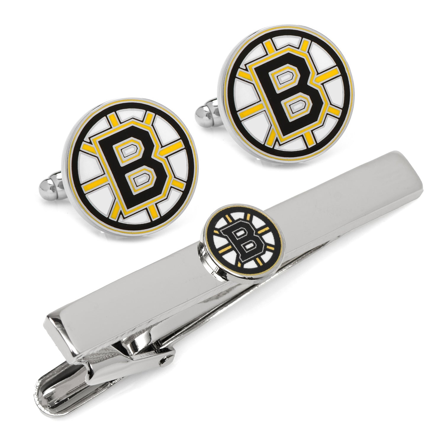 NHL Boston Bruins Cufflinks &amp; Tie Clip Gift Set