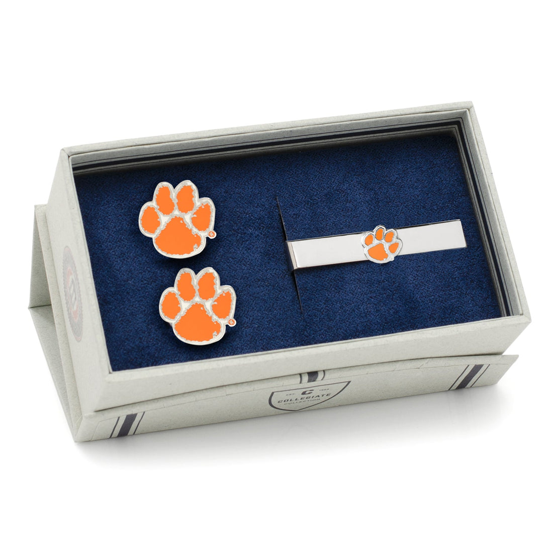 NCAA Clemson University Tigers Cufflinks &amp; Tie Bar Gift Set