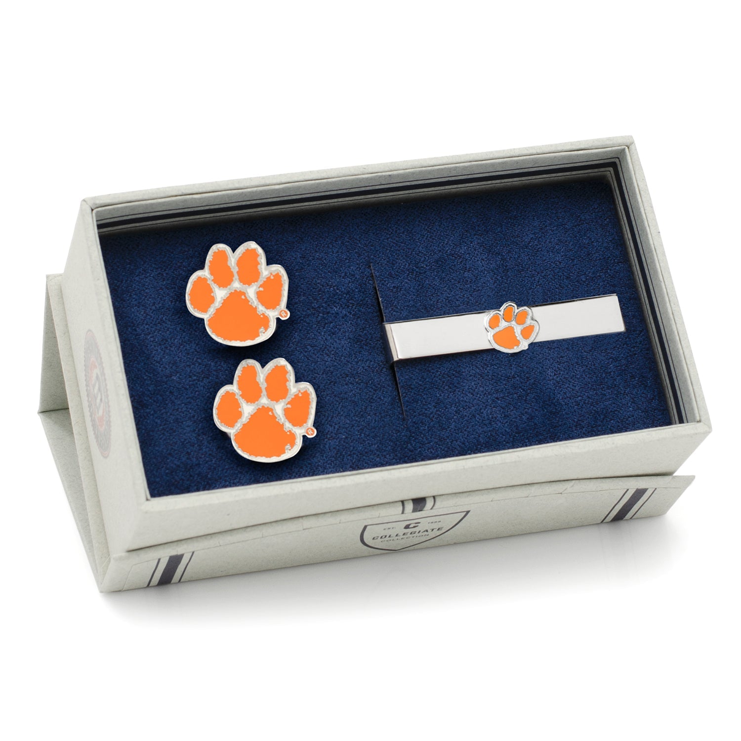 NCAA Clemson University Tigers Cufflinks &amp; Tie Bar Gift Set