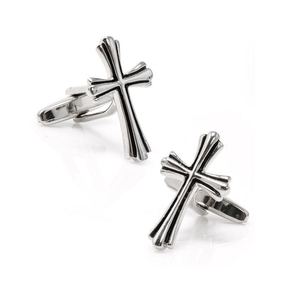 Silver Cross Cufflinks by Cufflinks.com