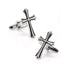 Silver Cross Cufflinks by Cufflinks.com