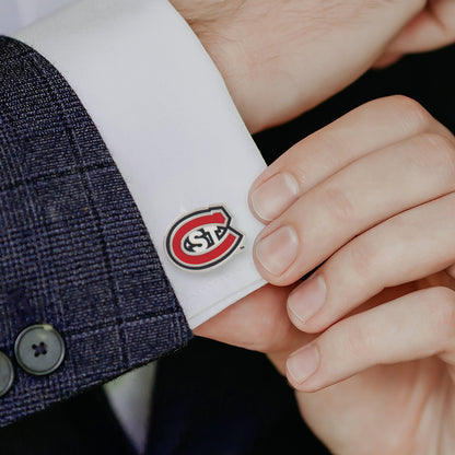 NCAA St. Cloud State Husky Mascot Cufflinks by Cufflinks.com