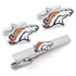 NFL Denver Broncos Cufflinks and Tie Bar Gift Set by Cufflinks.com