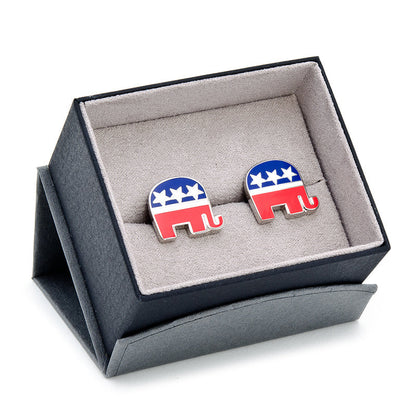 Republican Elephant Cufflinks by Cufflinks.com