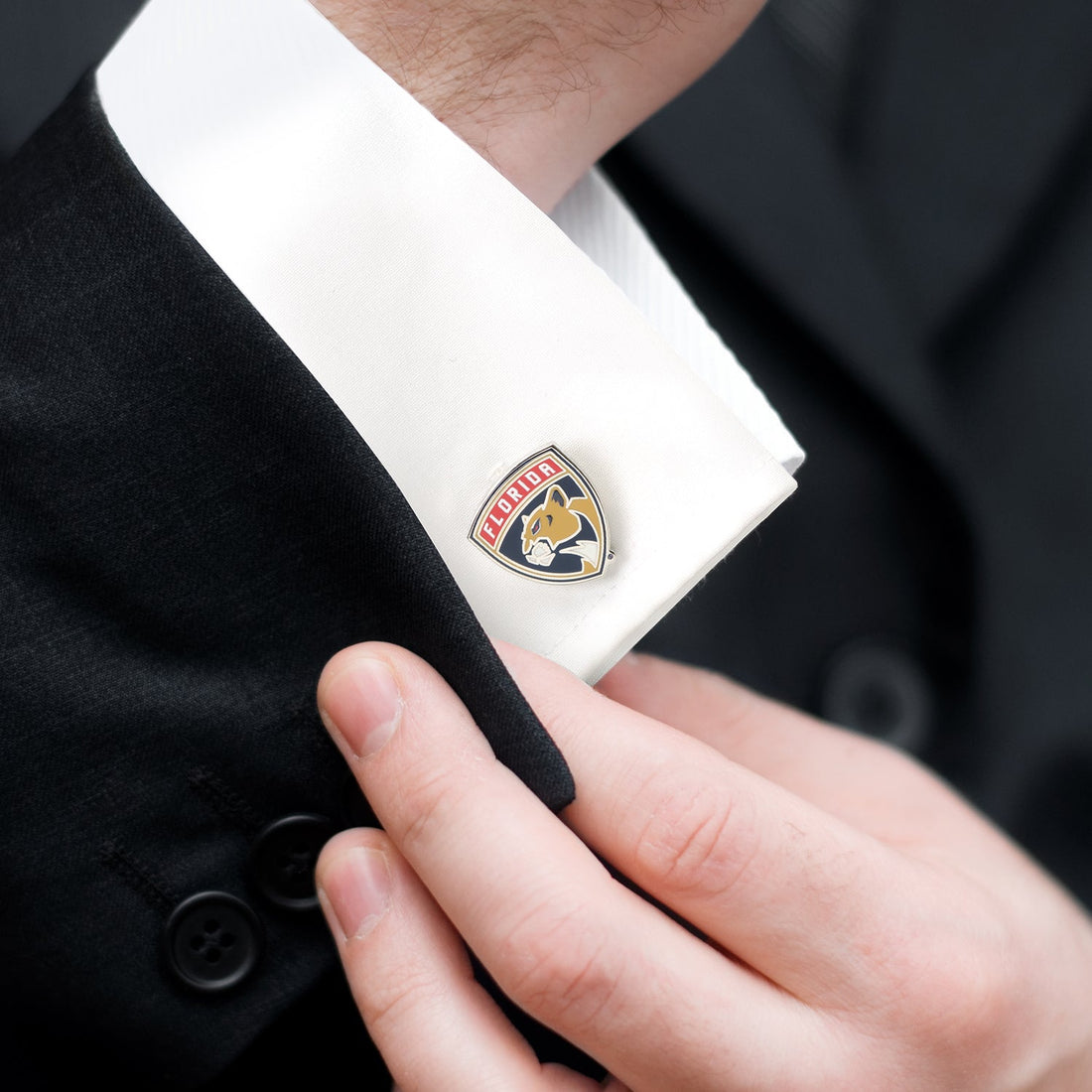 NHL Florida Panthers Shield Cufflinks by Cufflinks.com