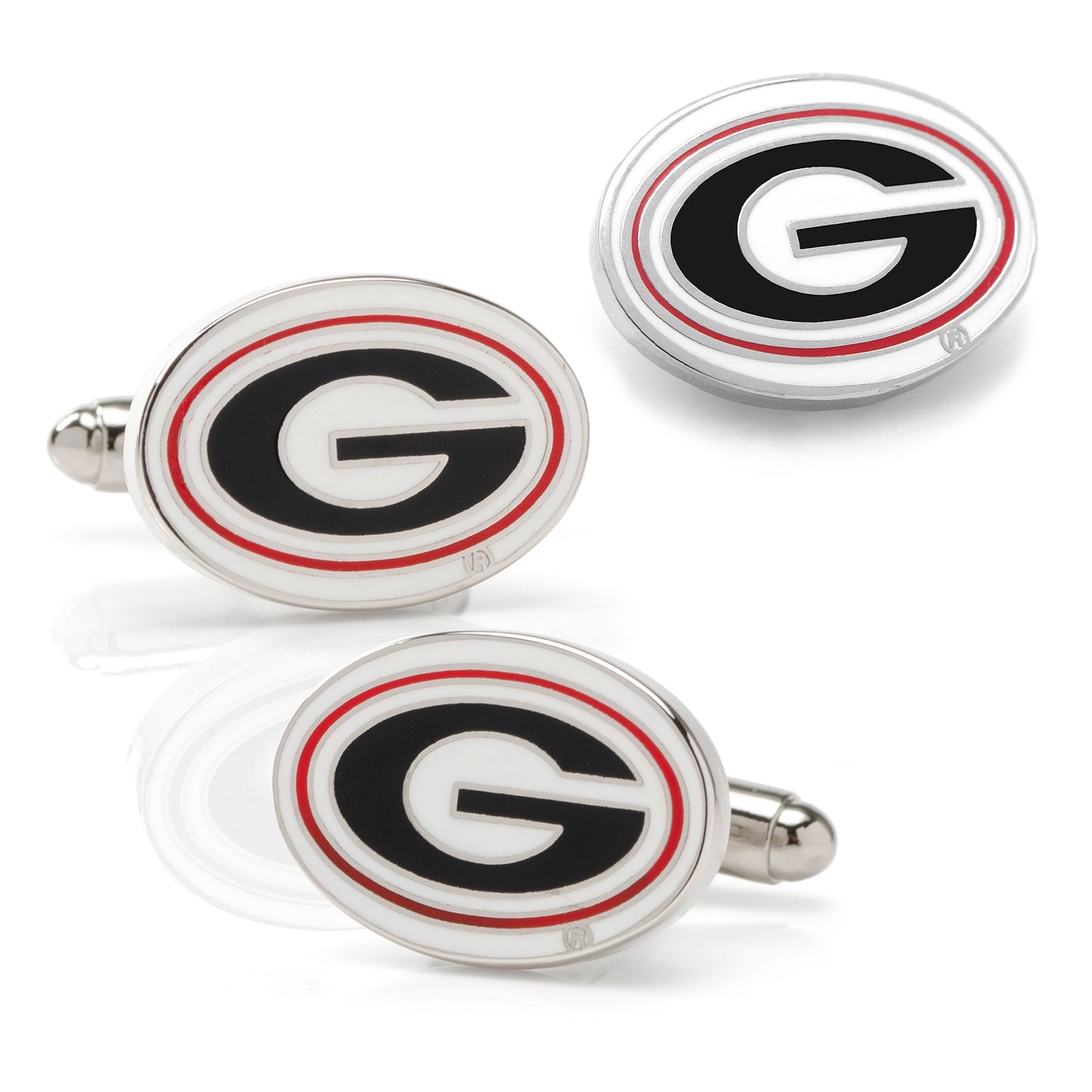 NCAA University of Georgia Bulldog Cufflinks and Lapel Pin Gift Set