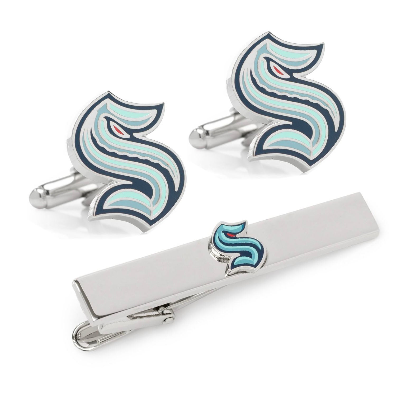 NHL Seattle Kraken Cufflinks &amp; Tie Clip Gift Set