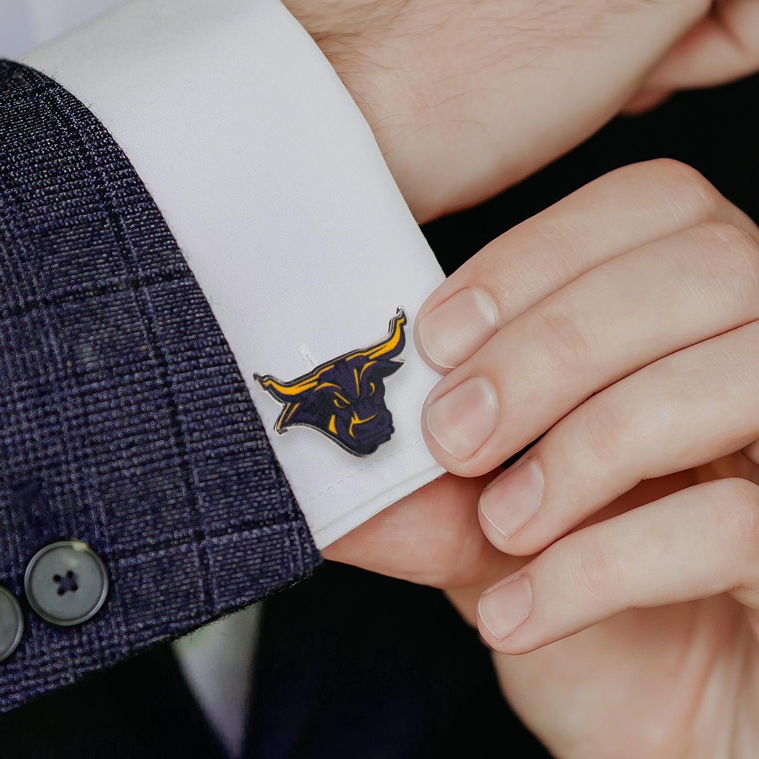 NCAA Mankato State Stomper Mascot Cufflinks by Cufflinks.com