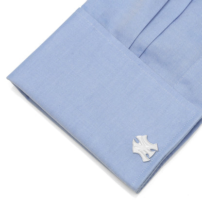 MLB New York Yankees Silver Logo Cufflinks by Cufflinks.com