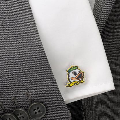 NCAA Oregon Ducks Mascot Cufflinks and Lapel Pin Gift Set