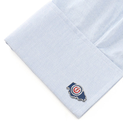 MLB Chicago Cubs State Shaped Cufflinks by Cufflinks.com