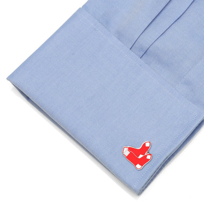 MLB Boston Red Sox Cufflinks and Tie Bar Gift Set by Cufflinks.com
