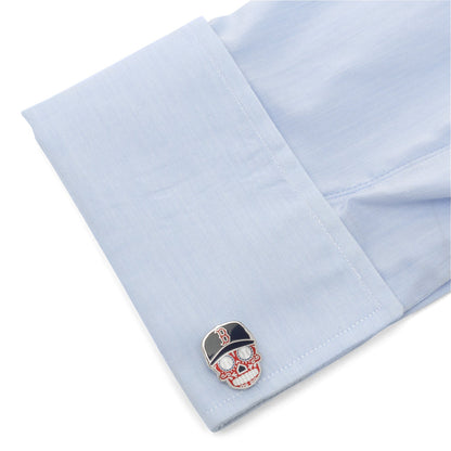 MLB Boston Red Sox Sugar Skull Cufflinks by Cufflinks.com