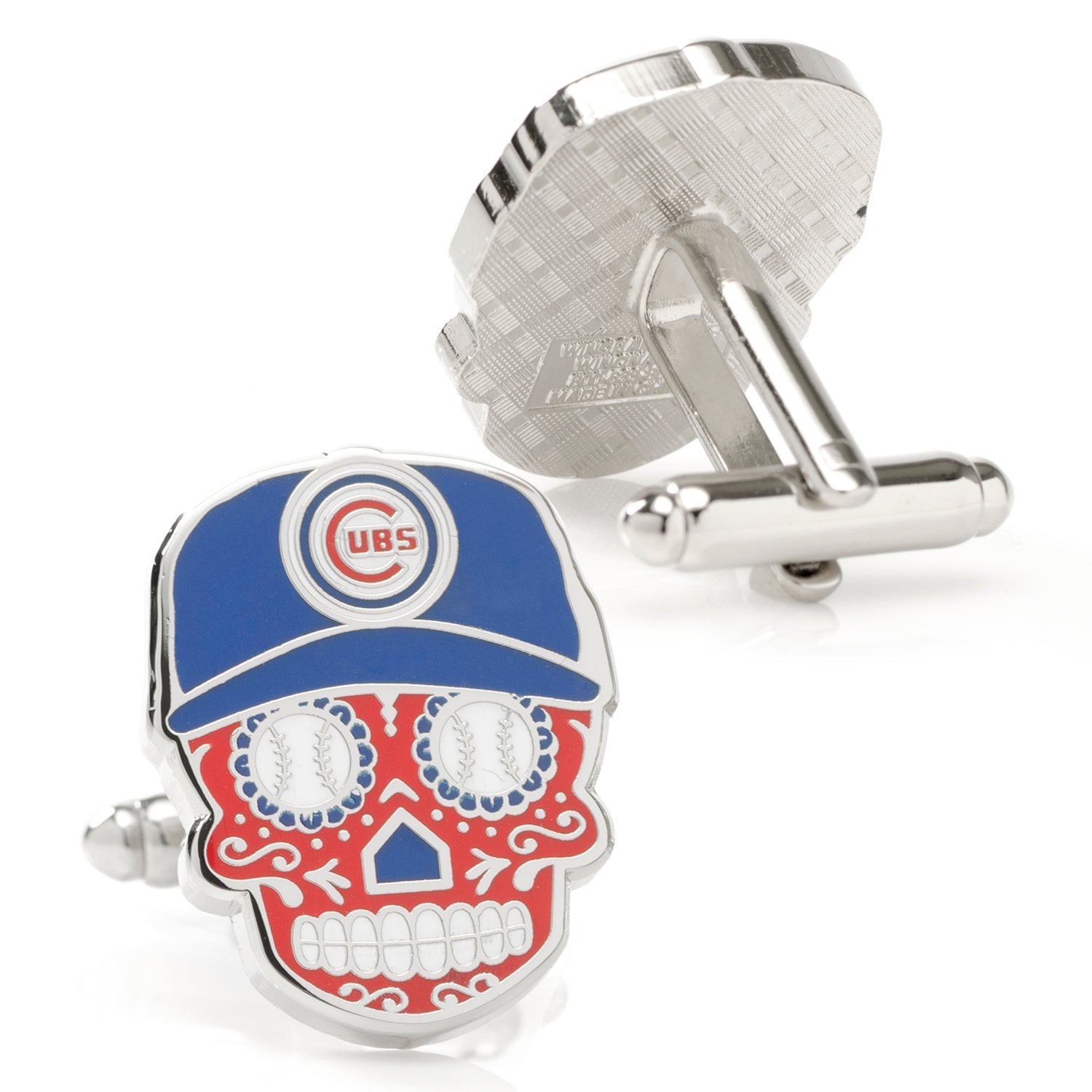 MLB Chicago Cubs Sugar Skull Cufflinks &amp; Lapel Pin Gift Set